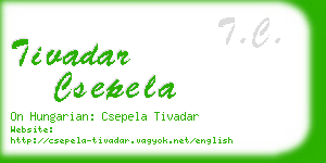 tivadar csepela business card